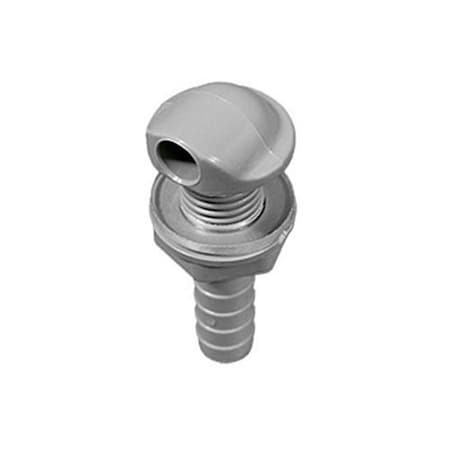 Custom Molded Products 0.37 in. Barb Relief Fitting Air Lock, Gray 23001-009-000